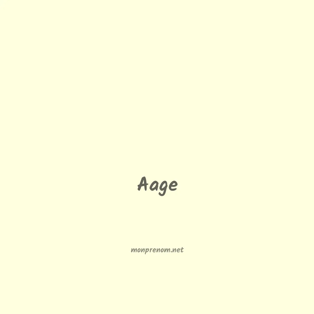 Aage en chinois