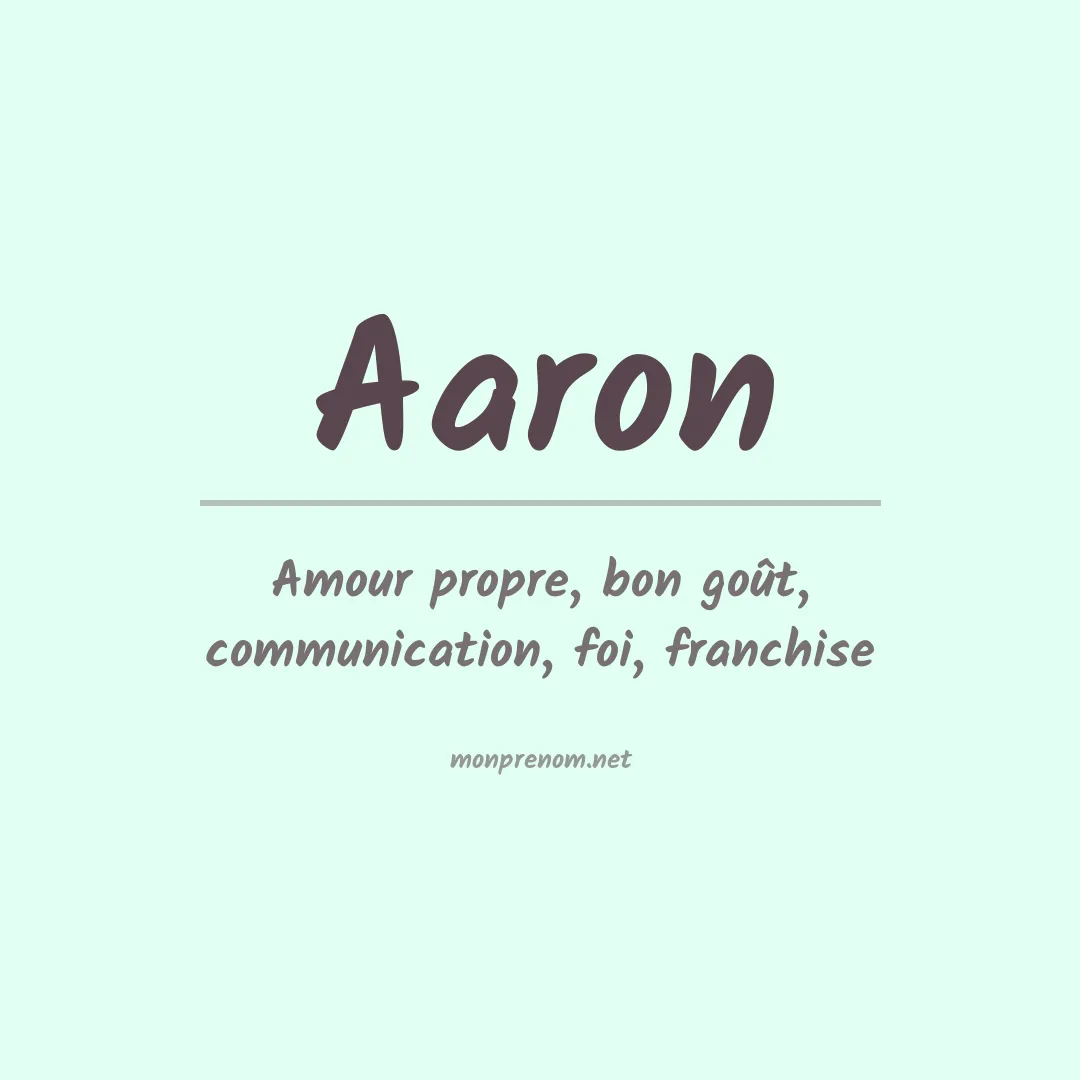 Prénom Aaron