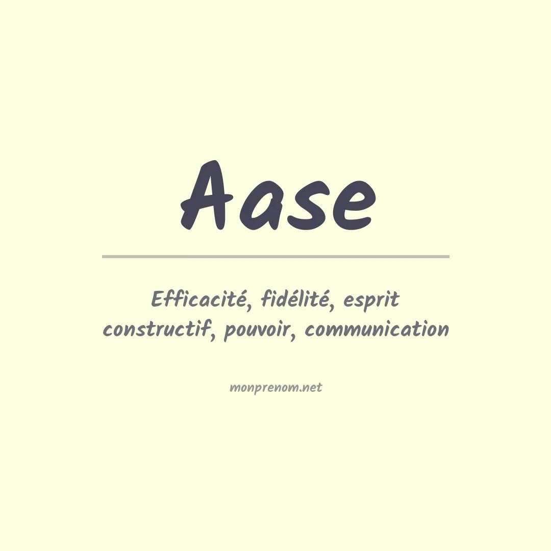 Prénom Aase