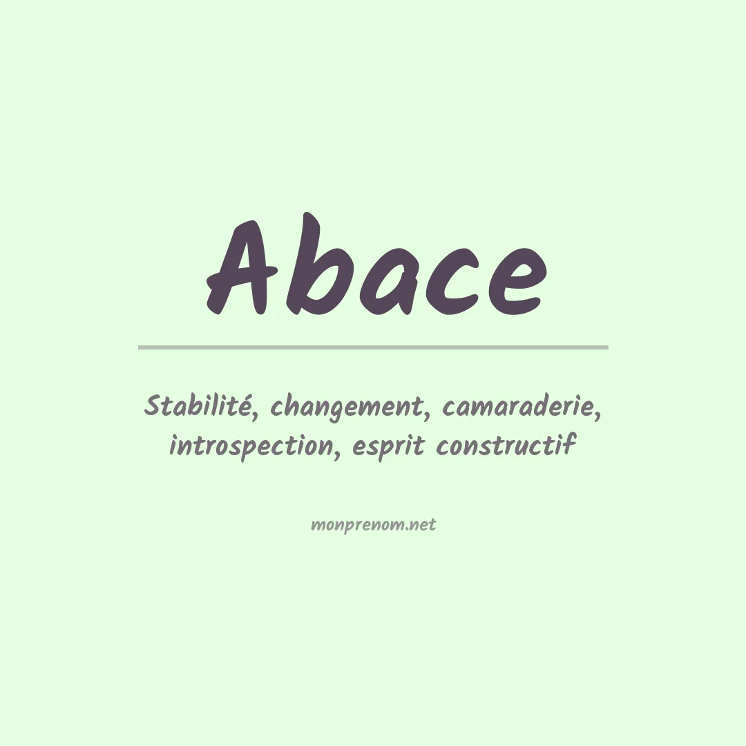 Signification du prénom Abace