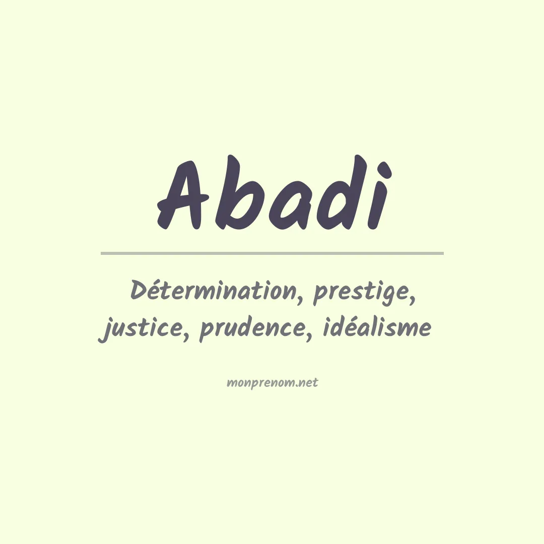 Prénom Abadi