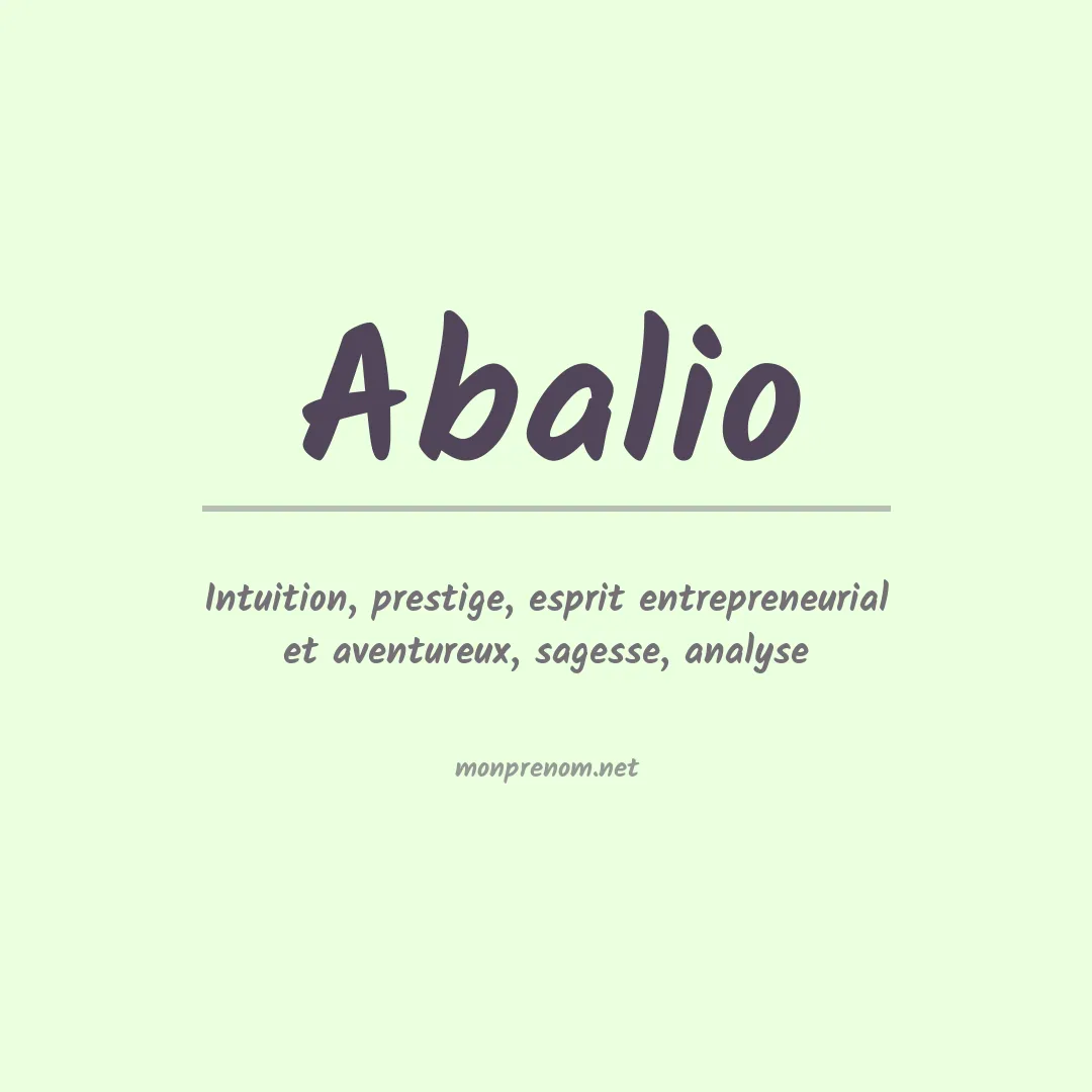 Prénom Abalio