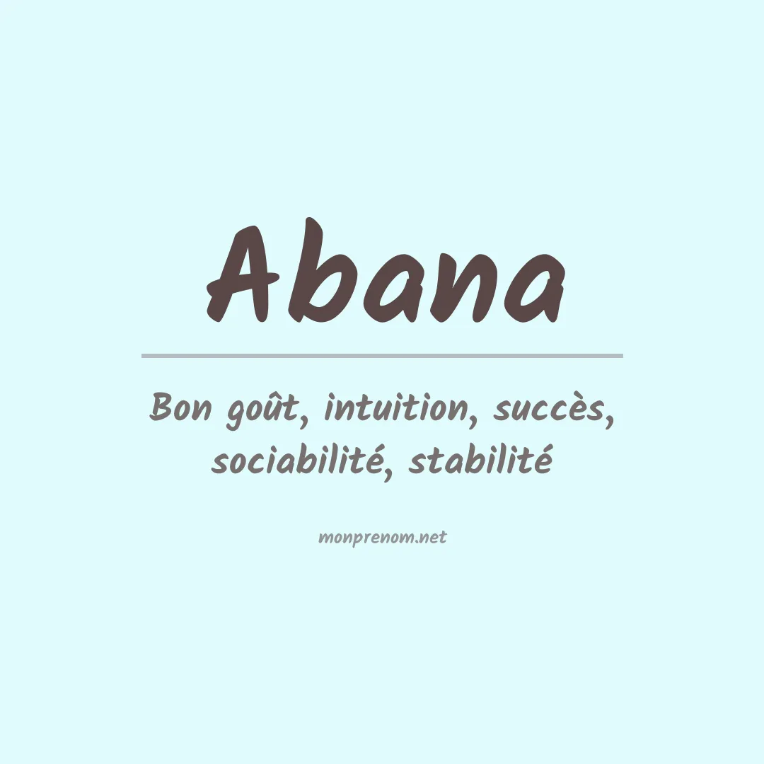 Prénom Abana