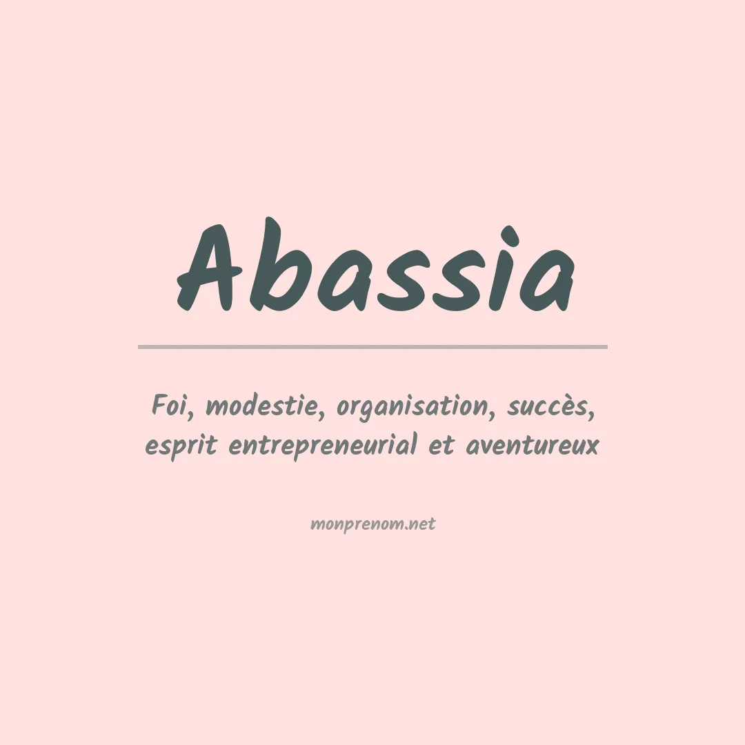 Signification du prénom Abassia