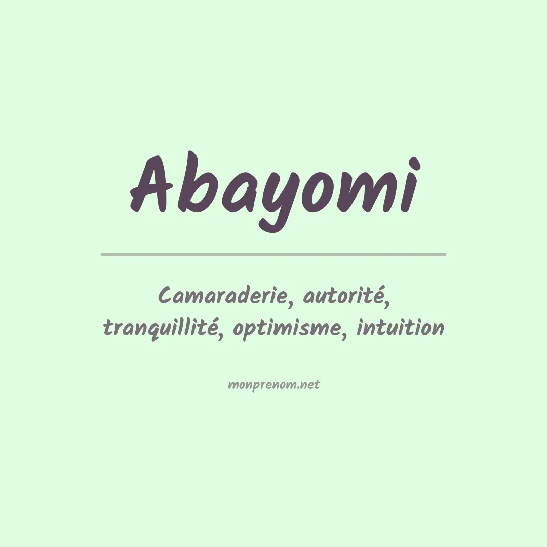 Prénom Abayomi