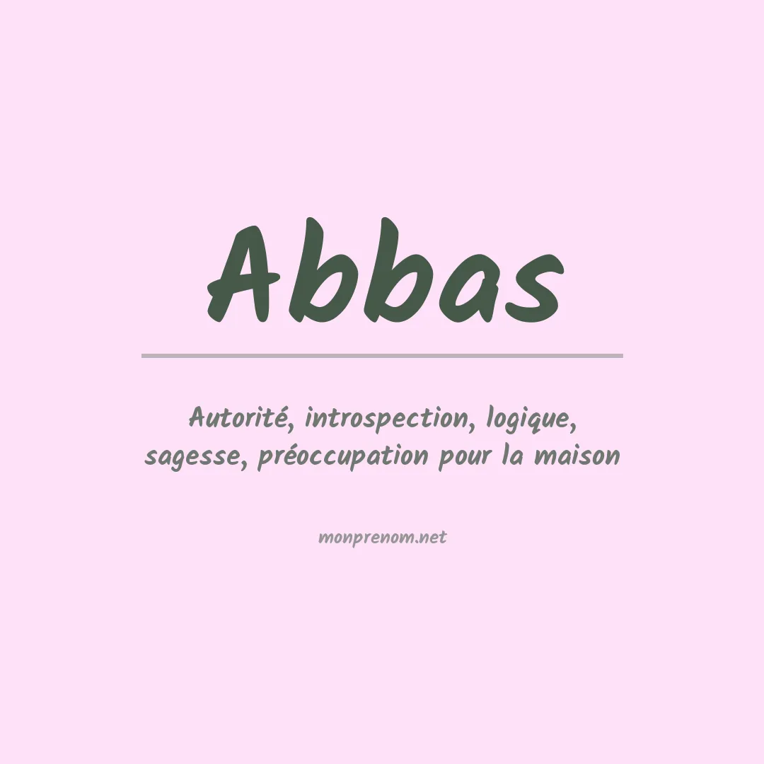 Prénom Abbas