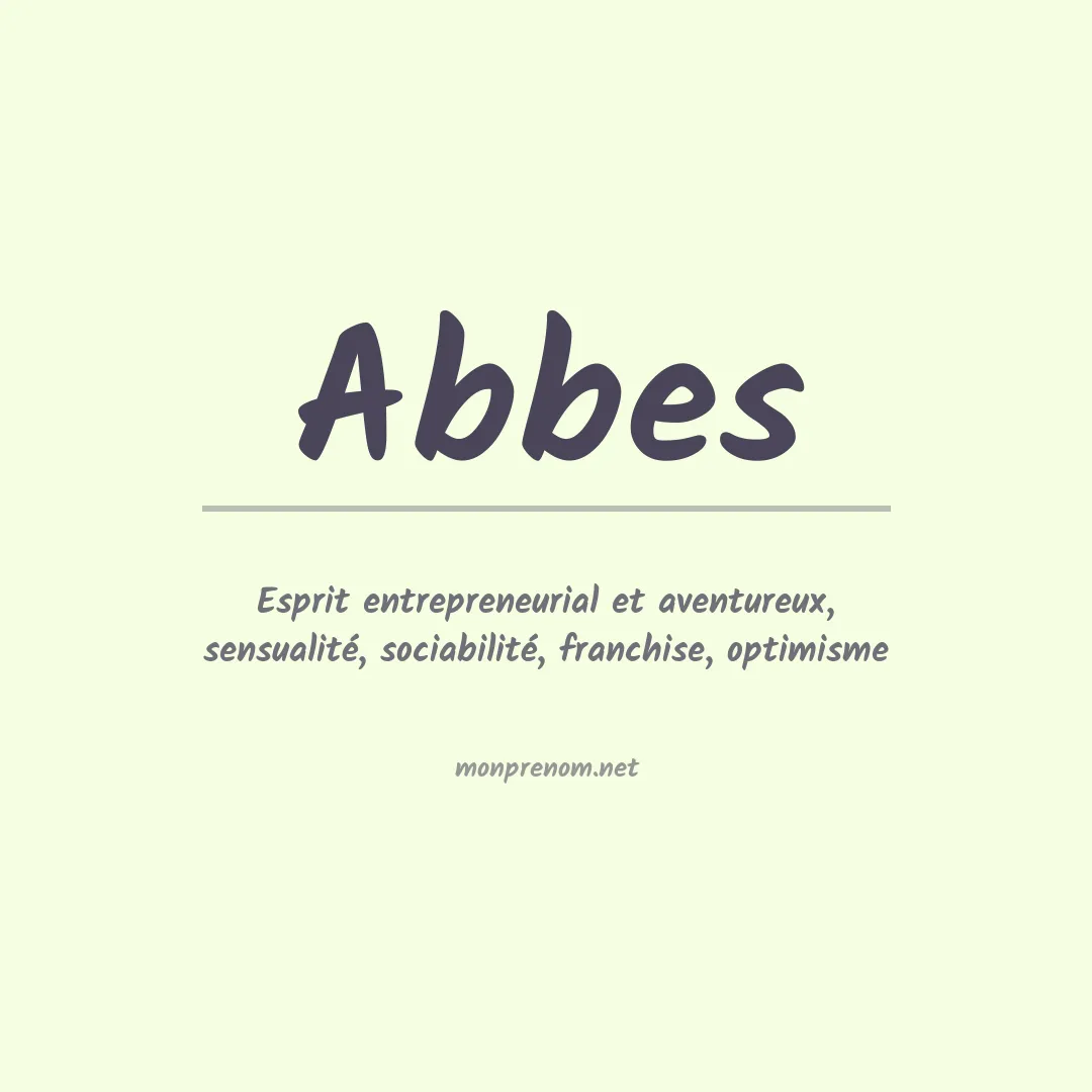 Prénom Abbes