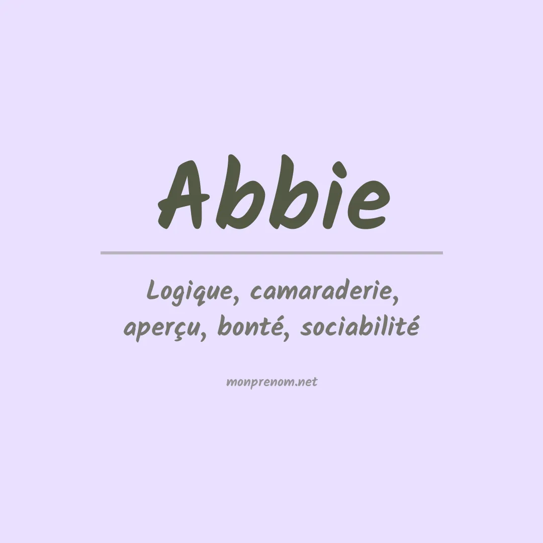Signification du prénom Abbie