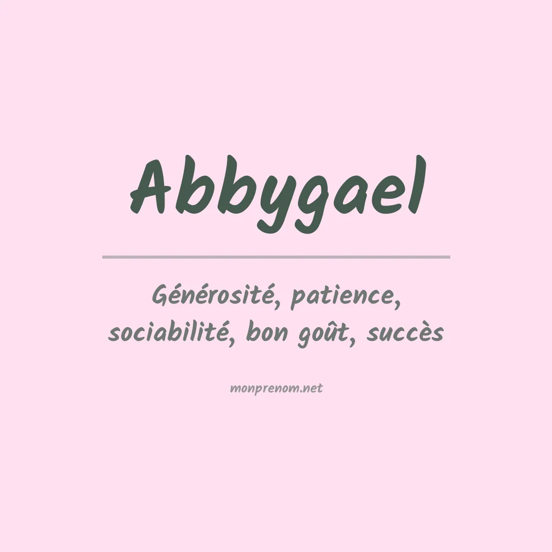 Signification du prénom Abbygael