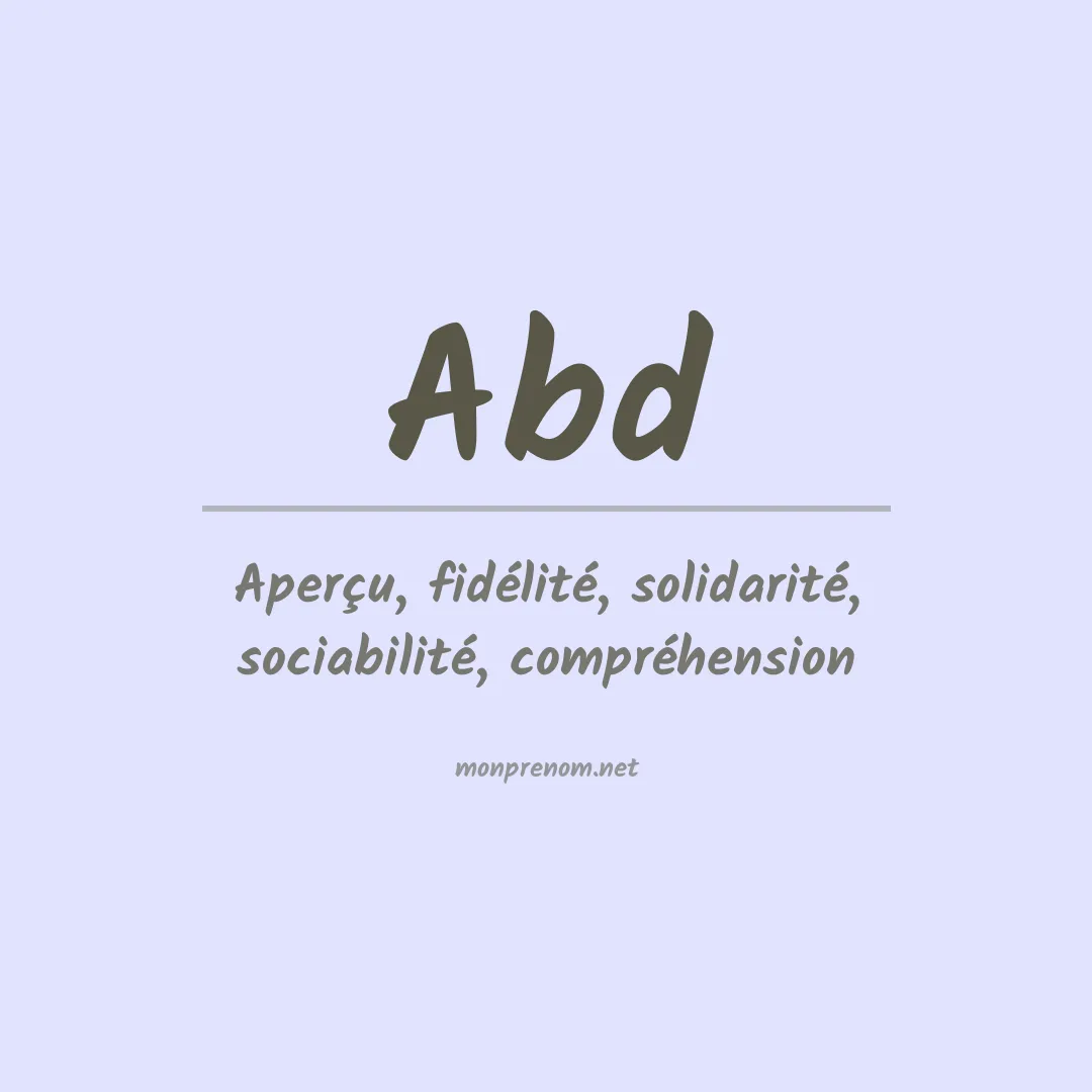 Prénom Abd