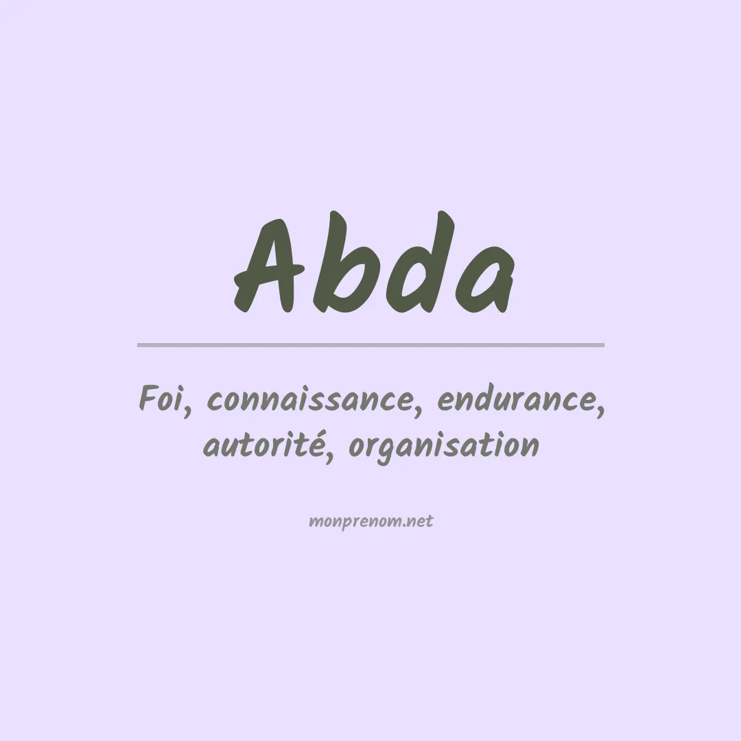 Signification du prénom Abda