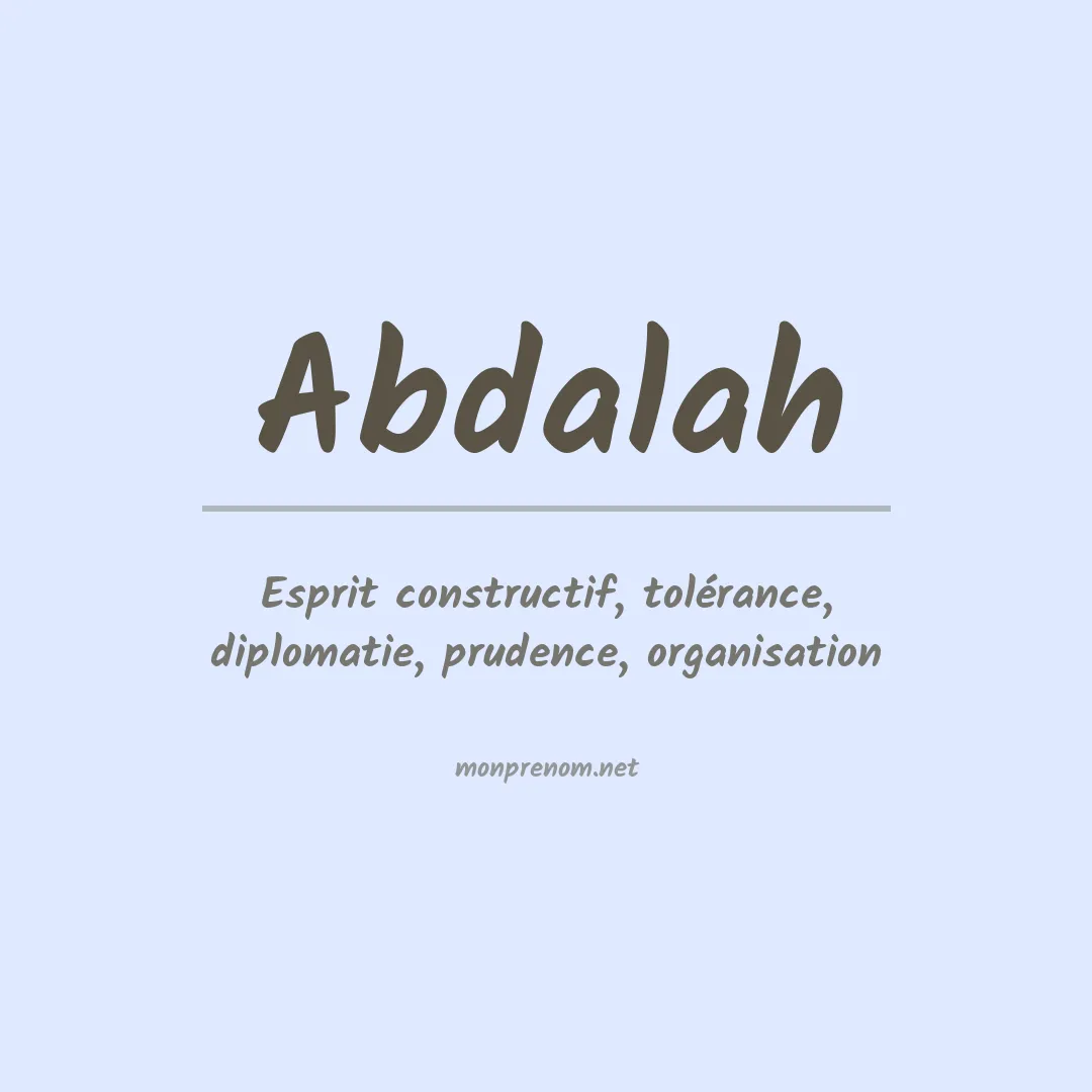 Prénom Abdalah