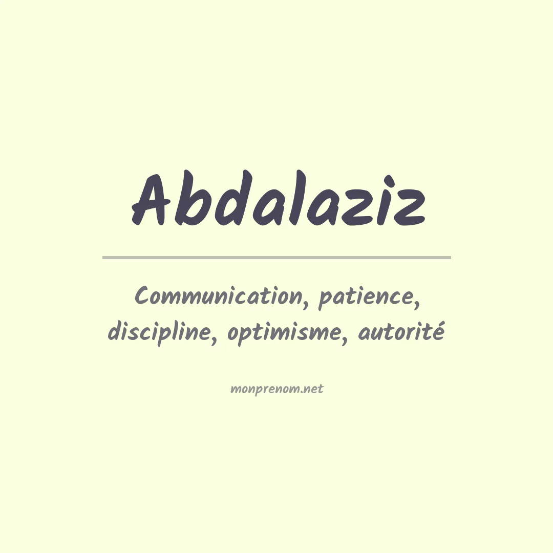 Prénom Abdalaziz