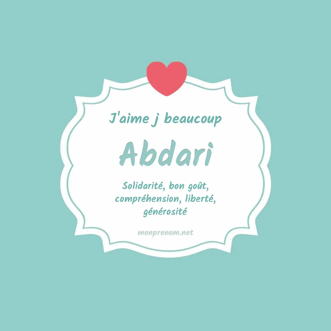 J'aime beaucoup Abdari