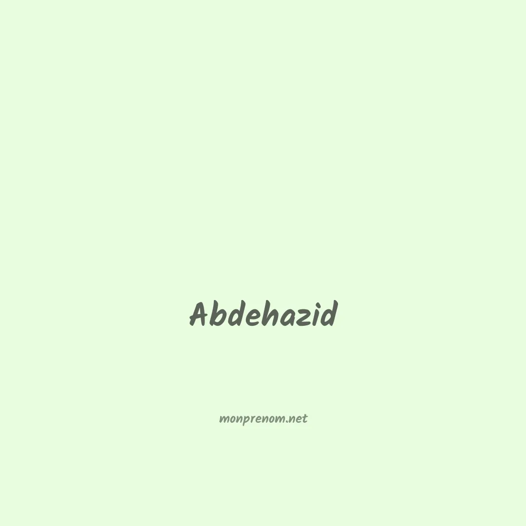 Abdehazid en chinois