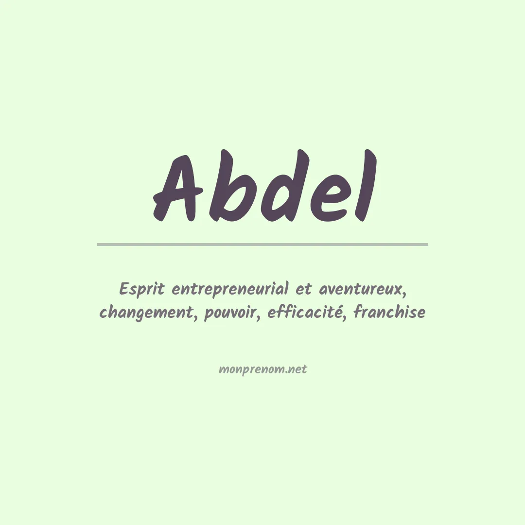 Prénom Abdel