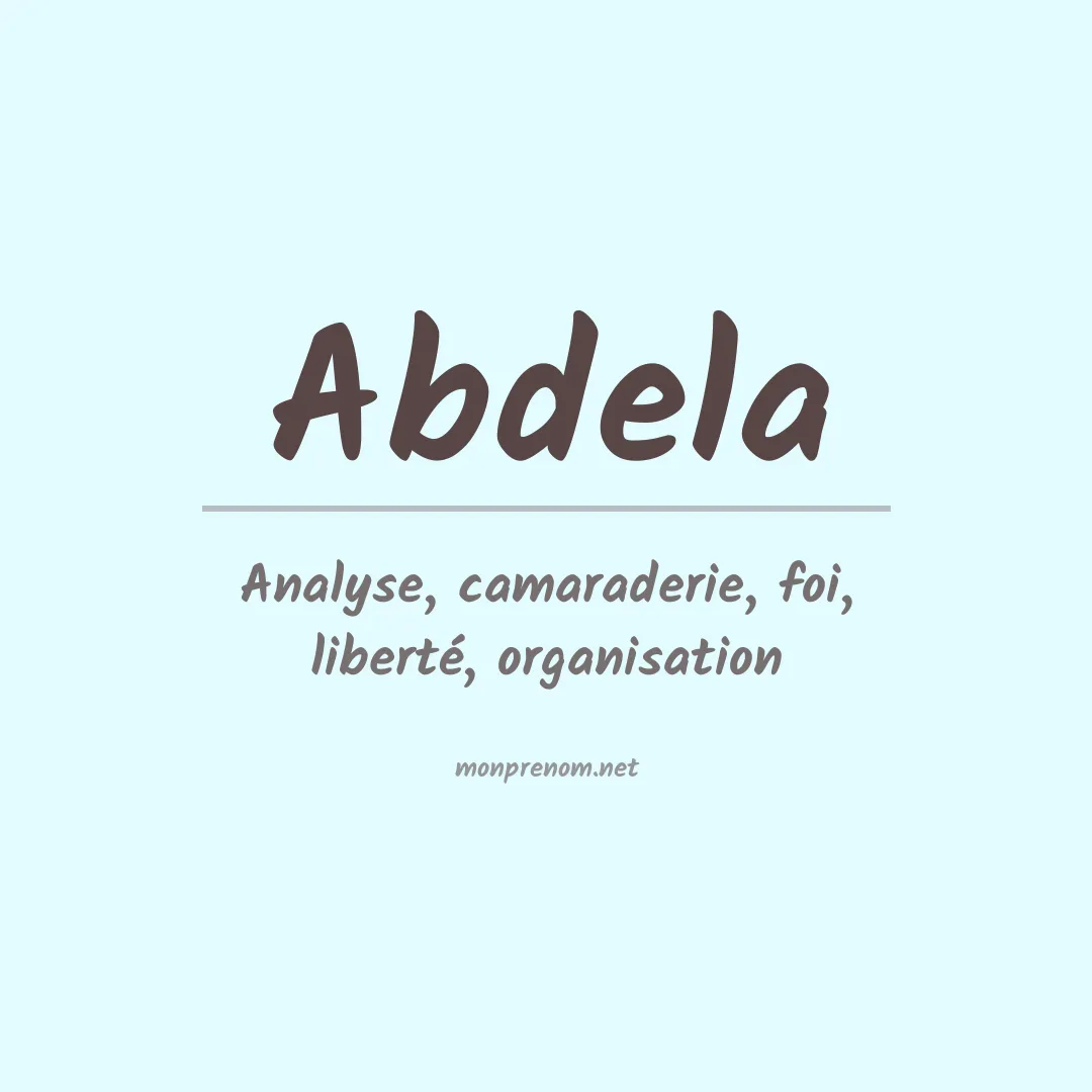 Prénom Abdela