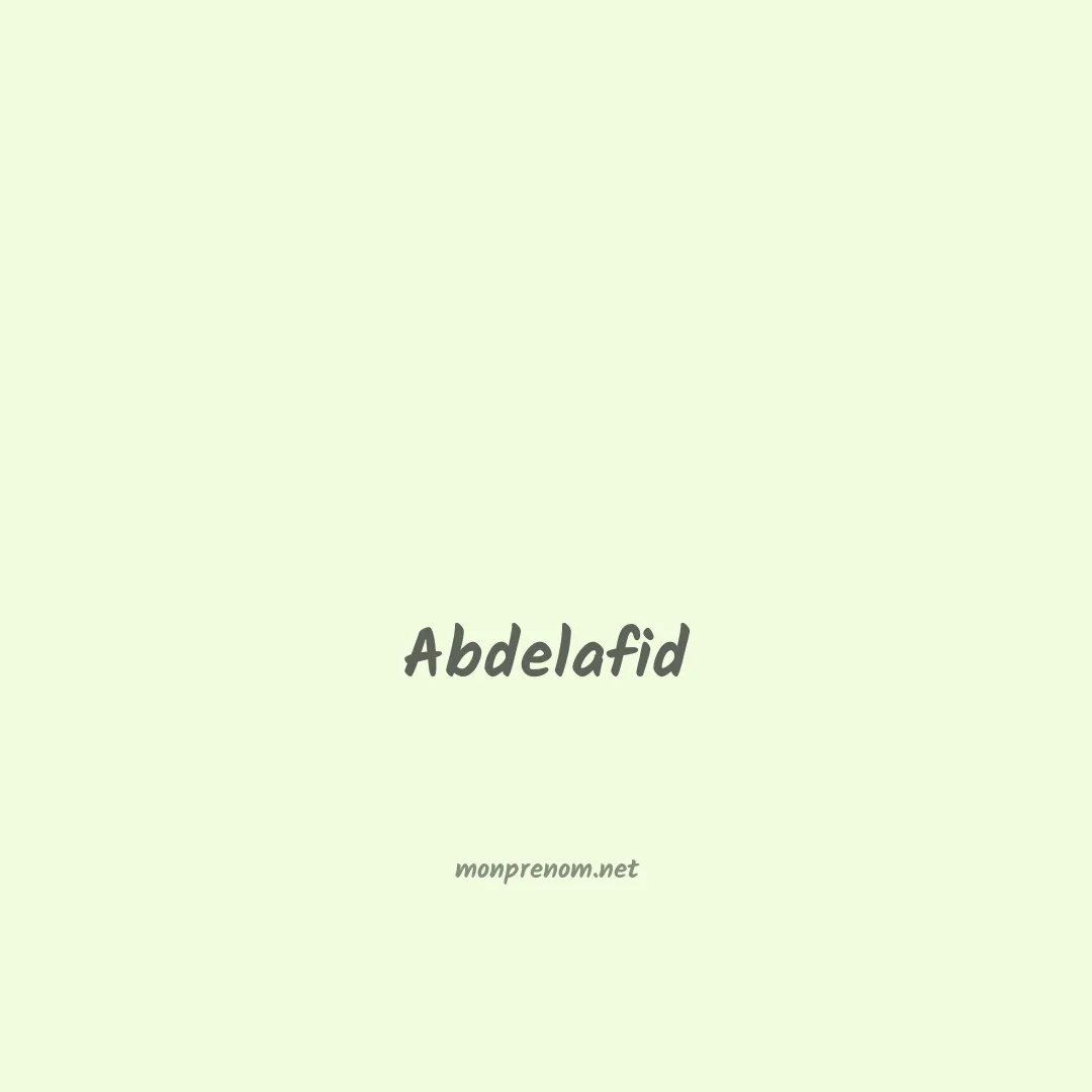 Abdelafid en chinois
