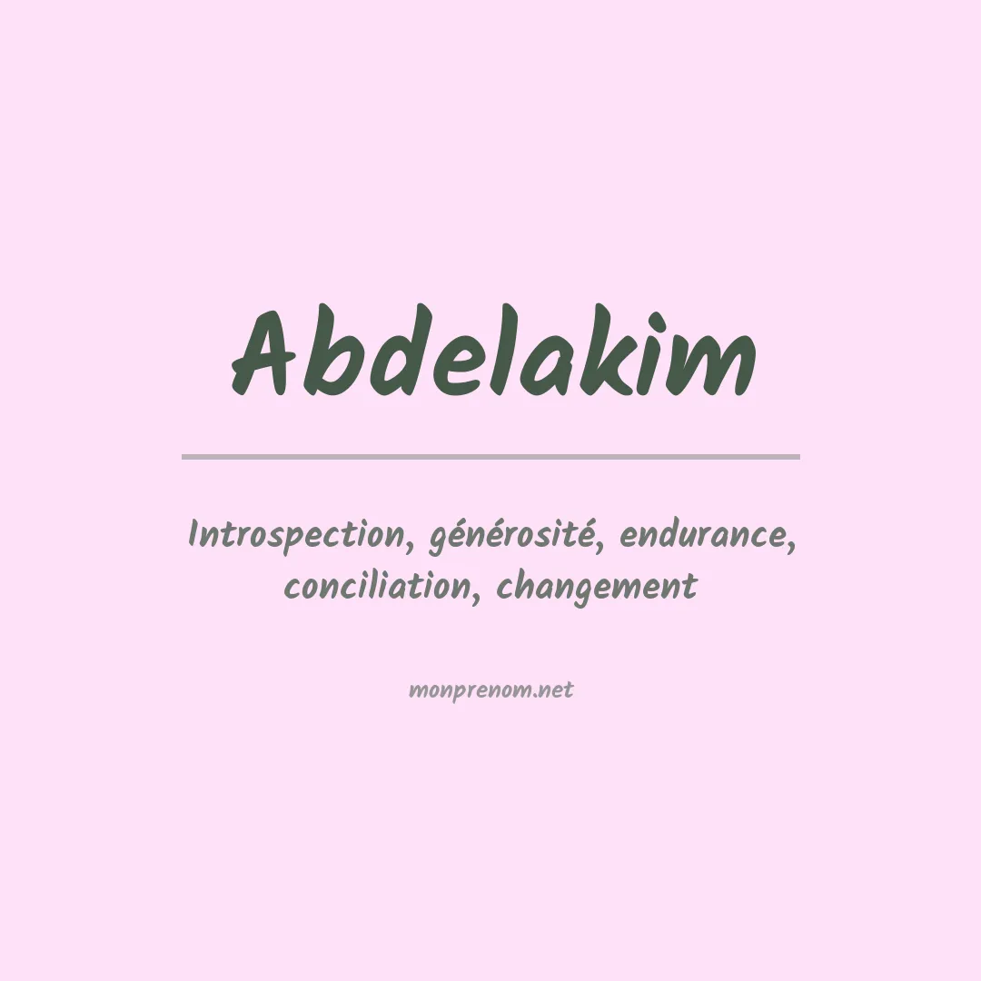 Prénom Abdelakim