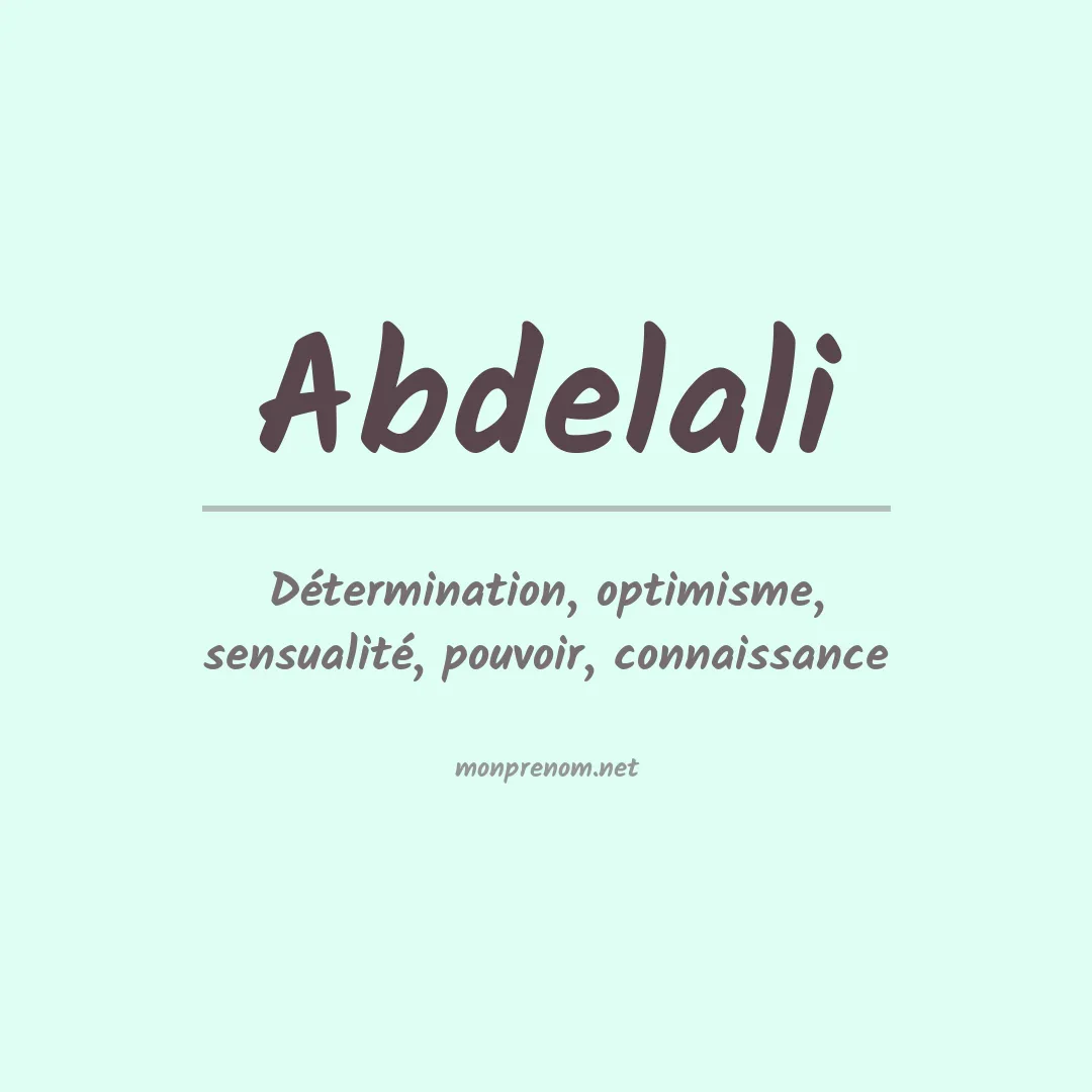 Prénom Abdelali