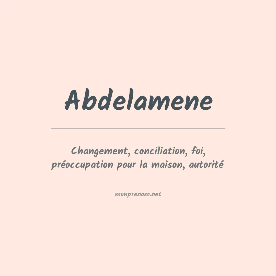 Prénom Abdelamene