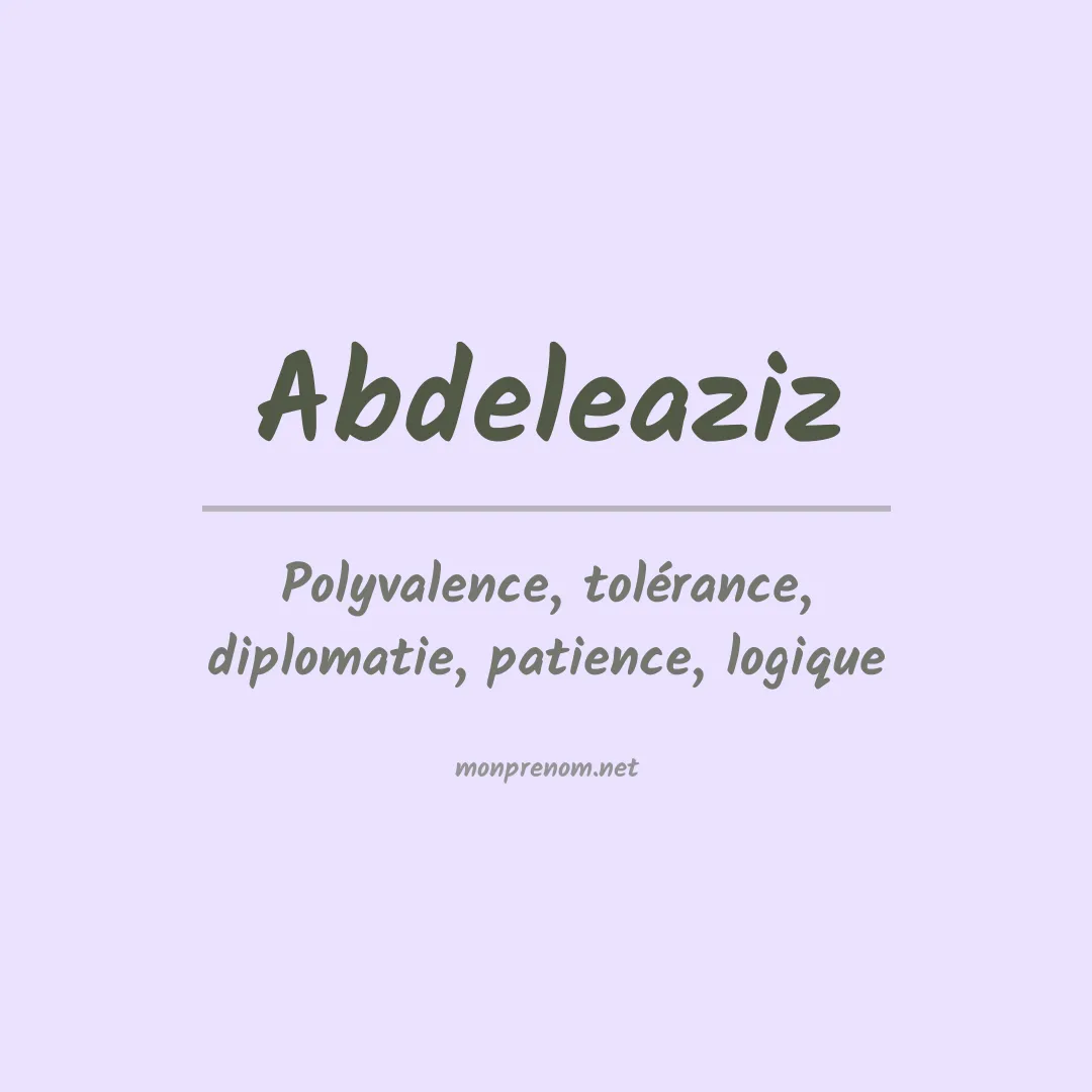 Prénom Abdeleaziz