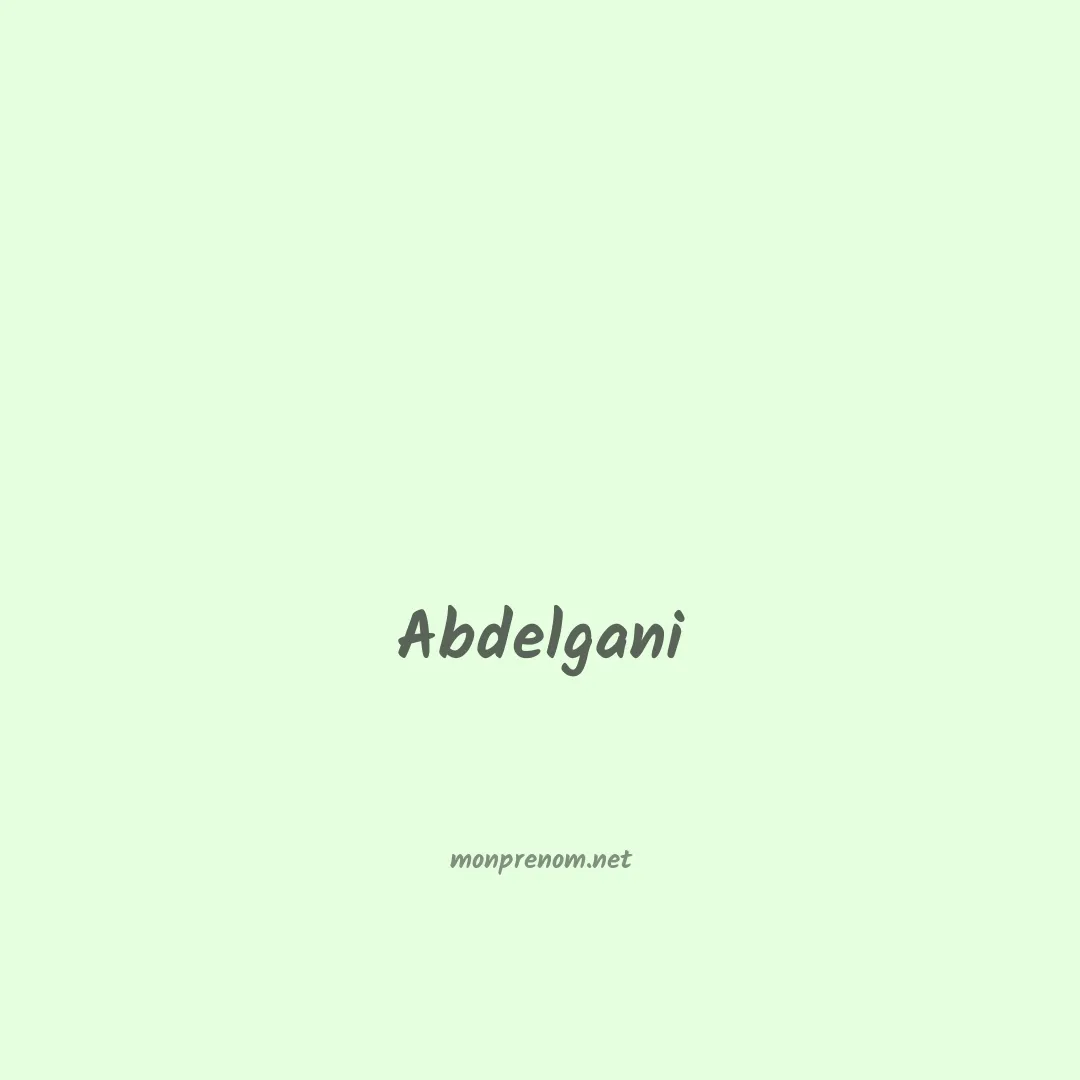 Abdelgani en chinois