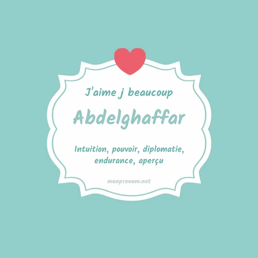 J'aime beaucoup Abdelghaffar