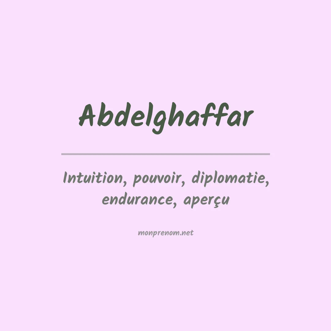 Prénom Abdelghaffar