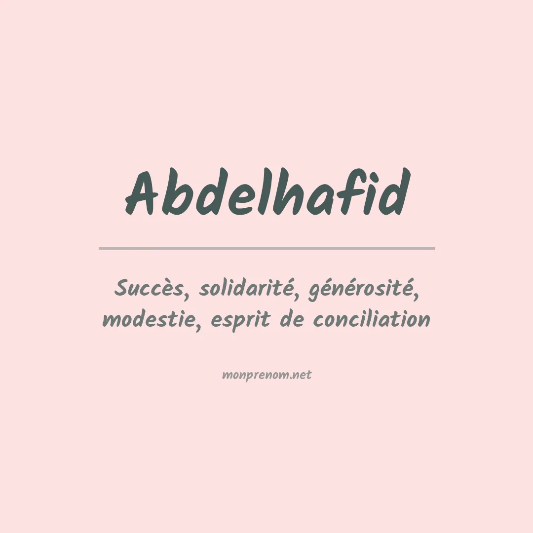 Prénom Abdelhafid