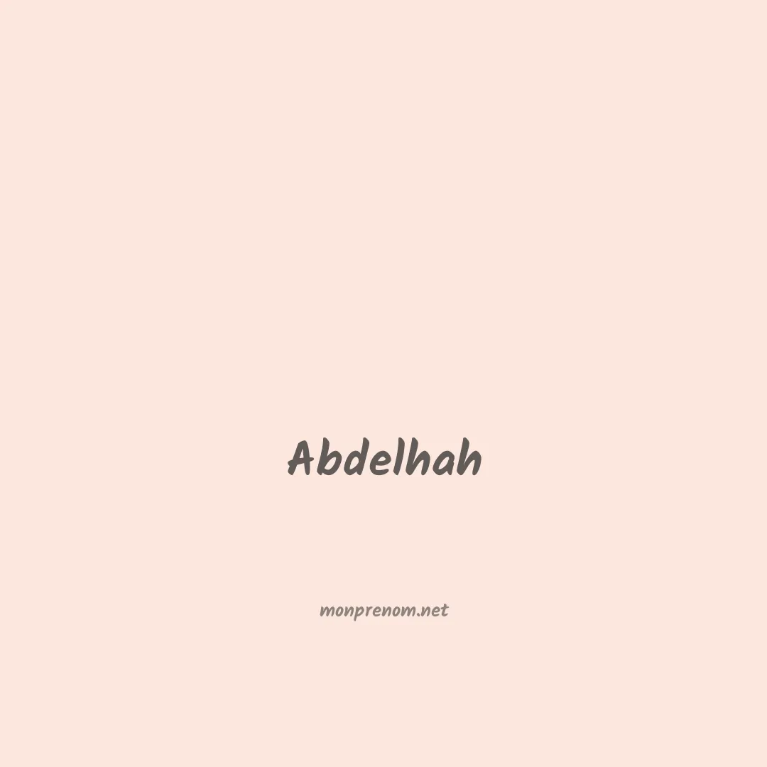Abdelhah en chinois