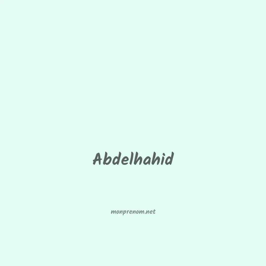 Abdelhahid en chinois