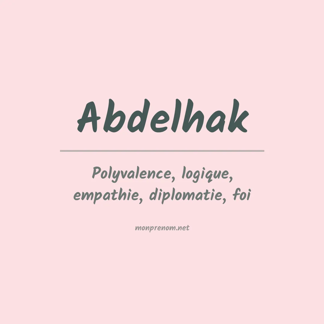 Prénom Abdelhak