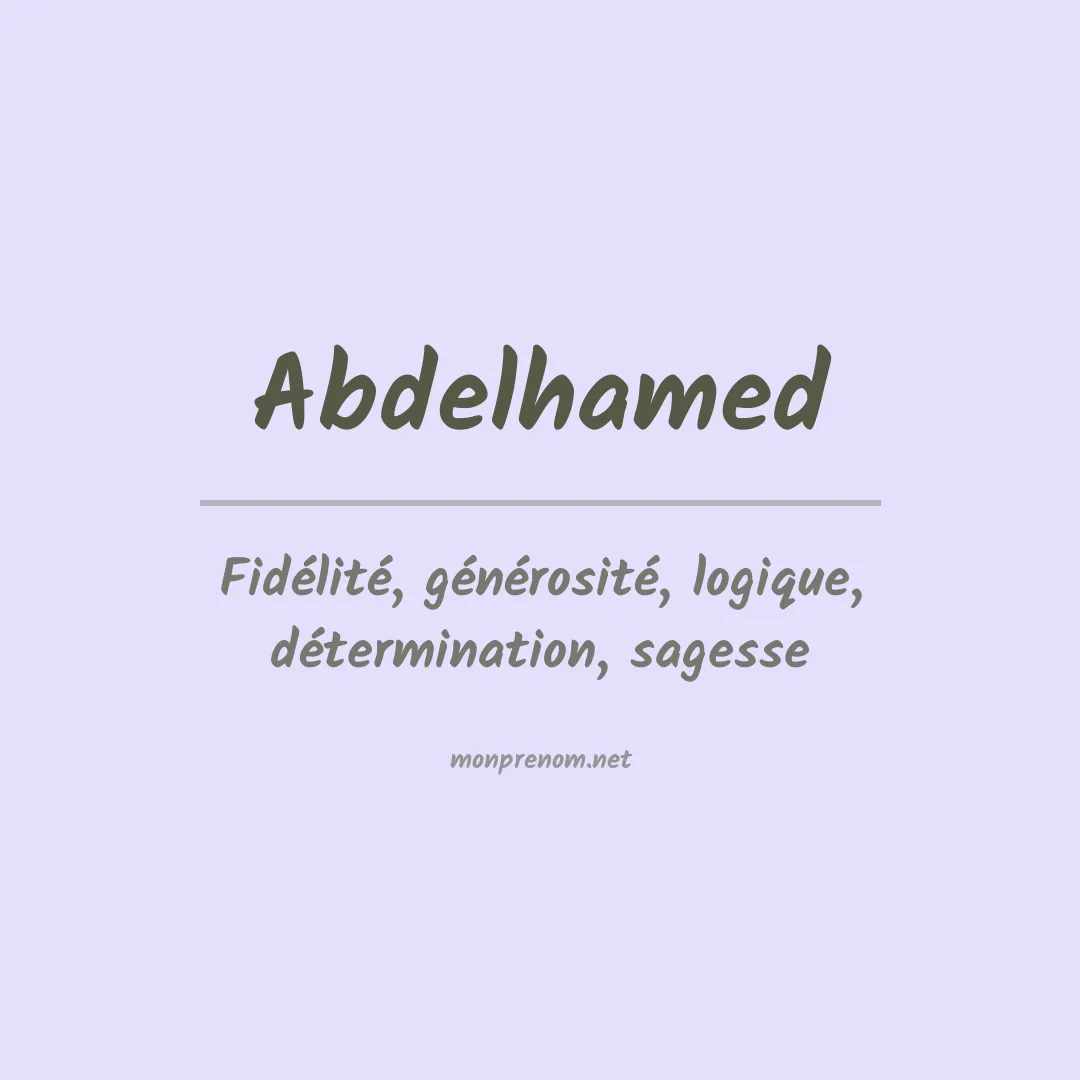 Prénom Abdelhamed