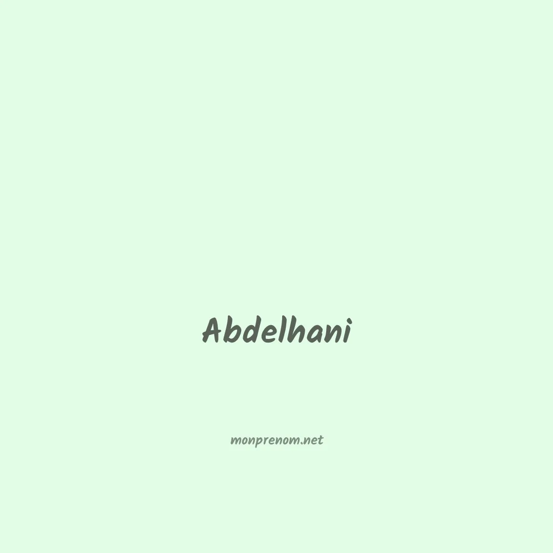 Abdelhani en chinois