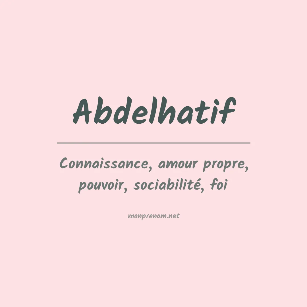 Prénom Abdelhatif