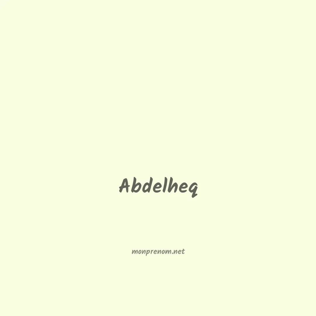 Abdelheq en chinois
