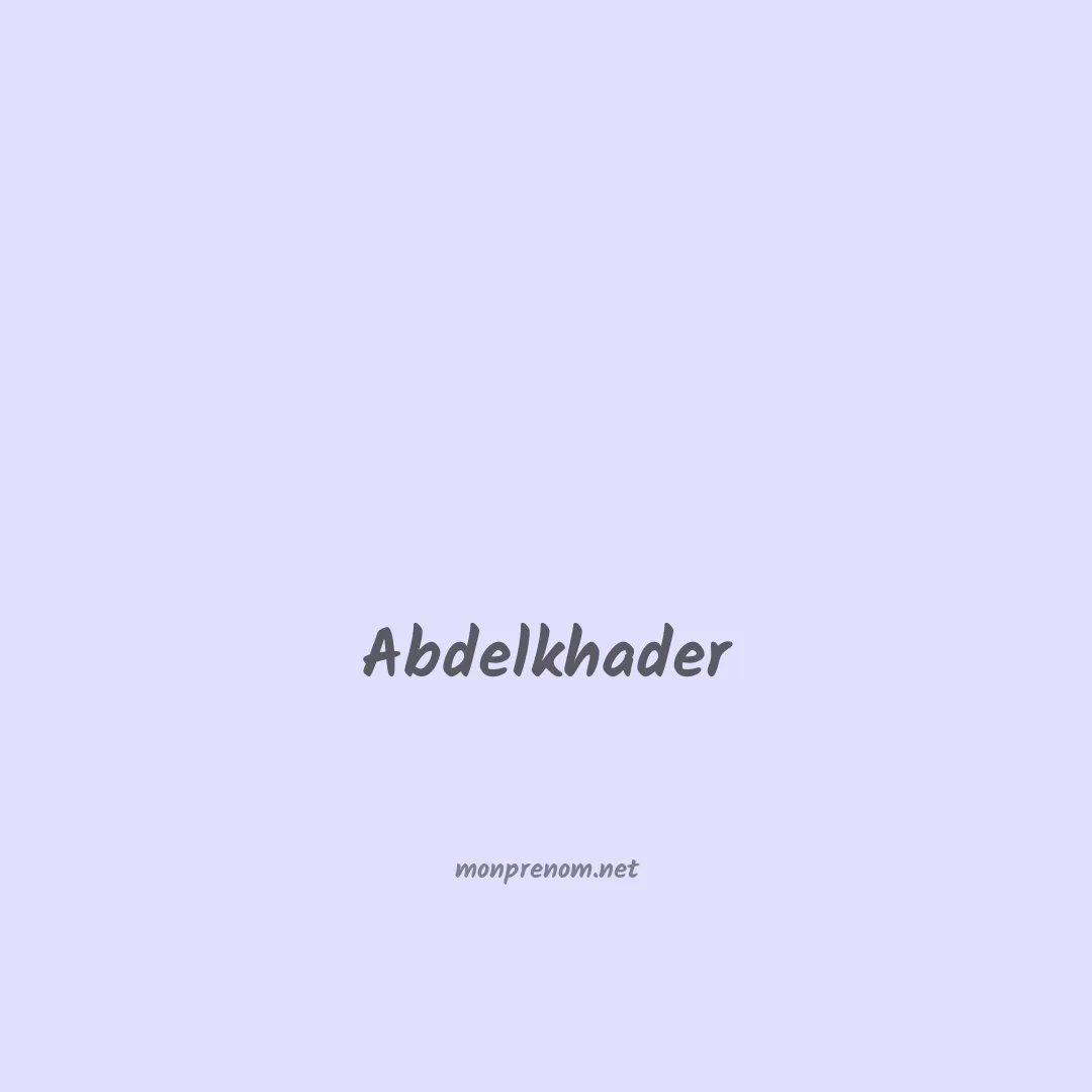 Abdelkhader en chinois