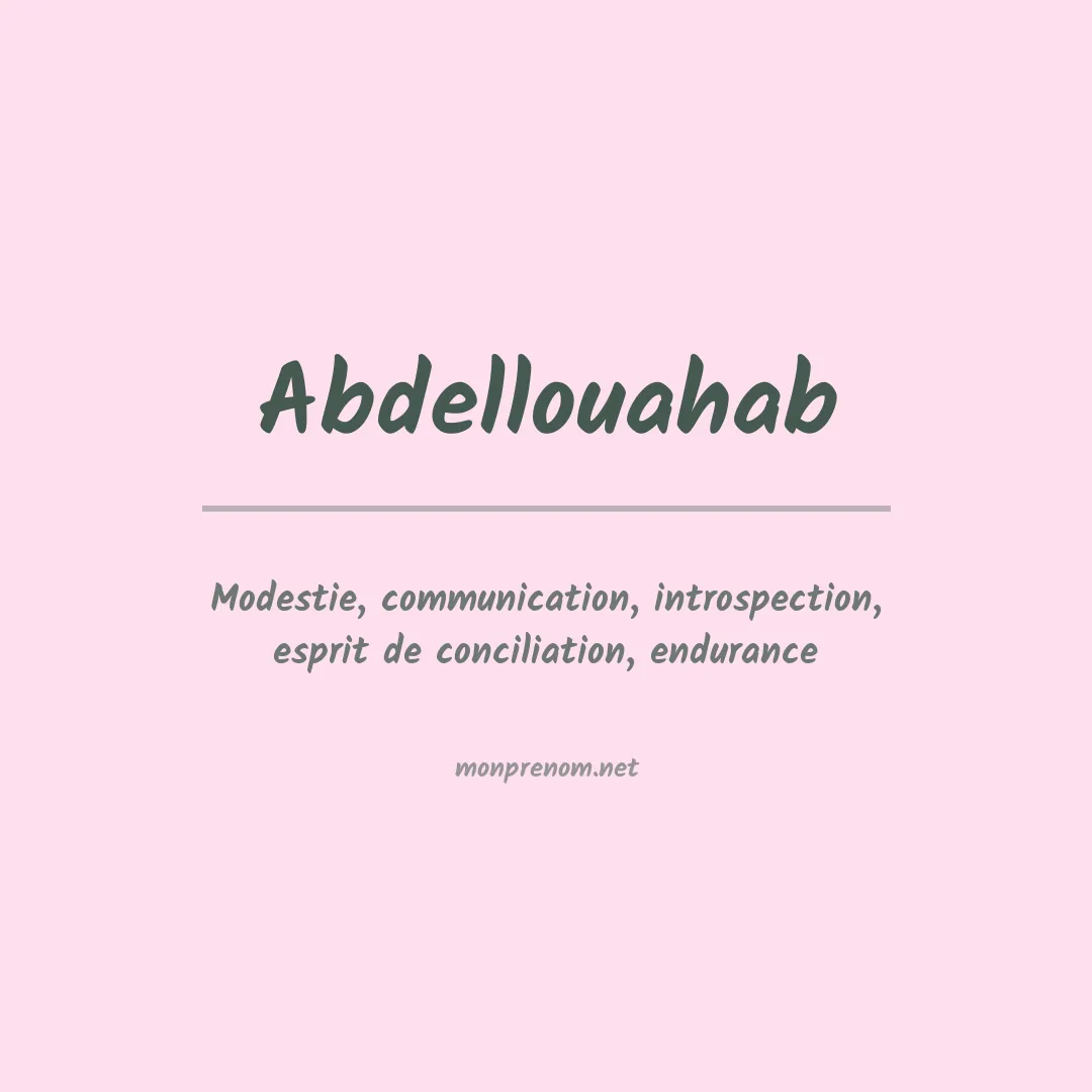 Signification du prénom Abdellouahab