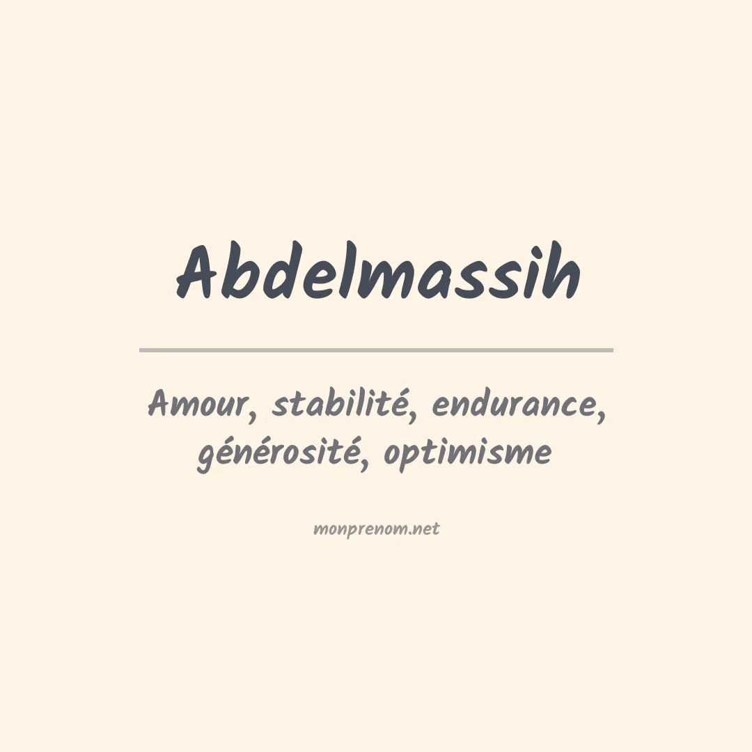 Signification du prénom Abdelmassih
