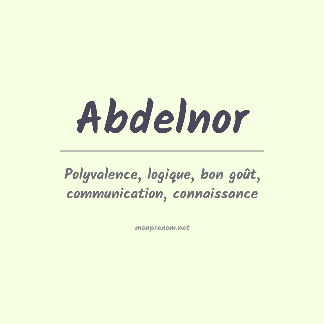 Prénom Abdelnor