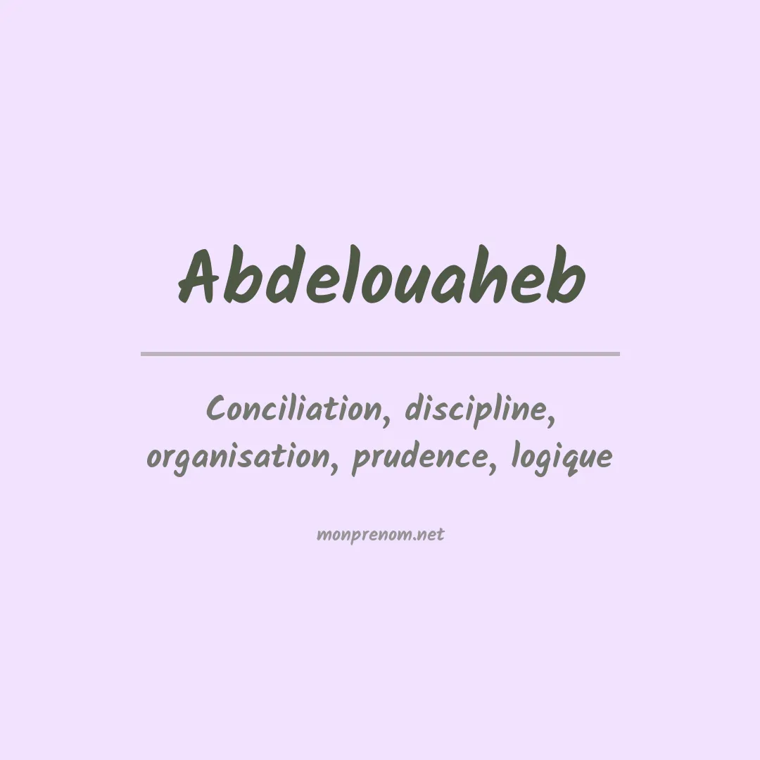 Prénom Abdelouaheb