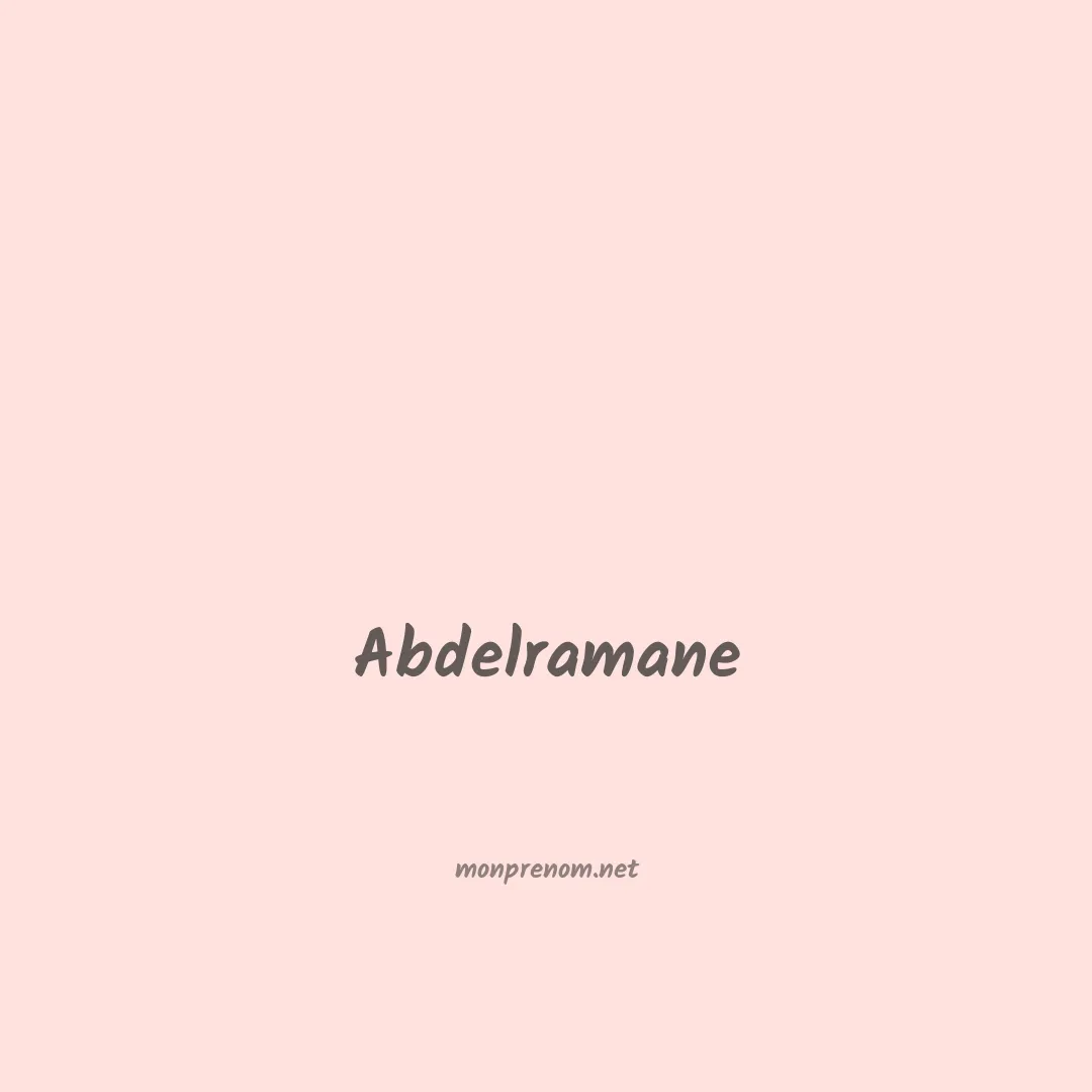 Abdelramane en chinois