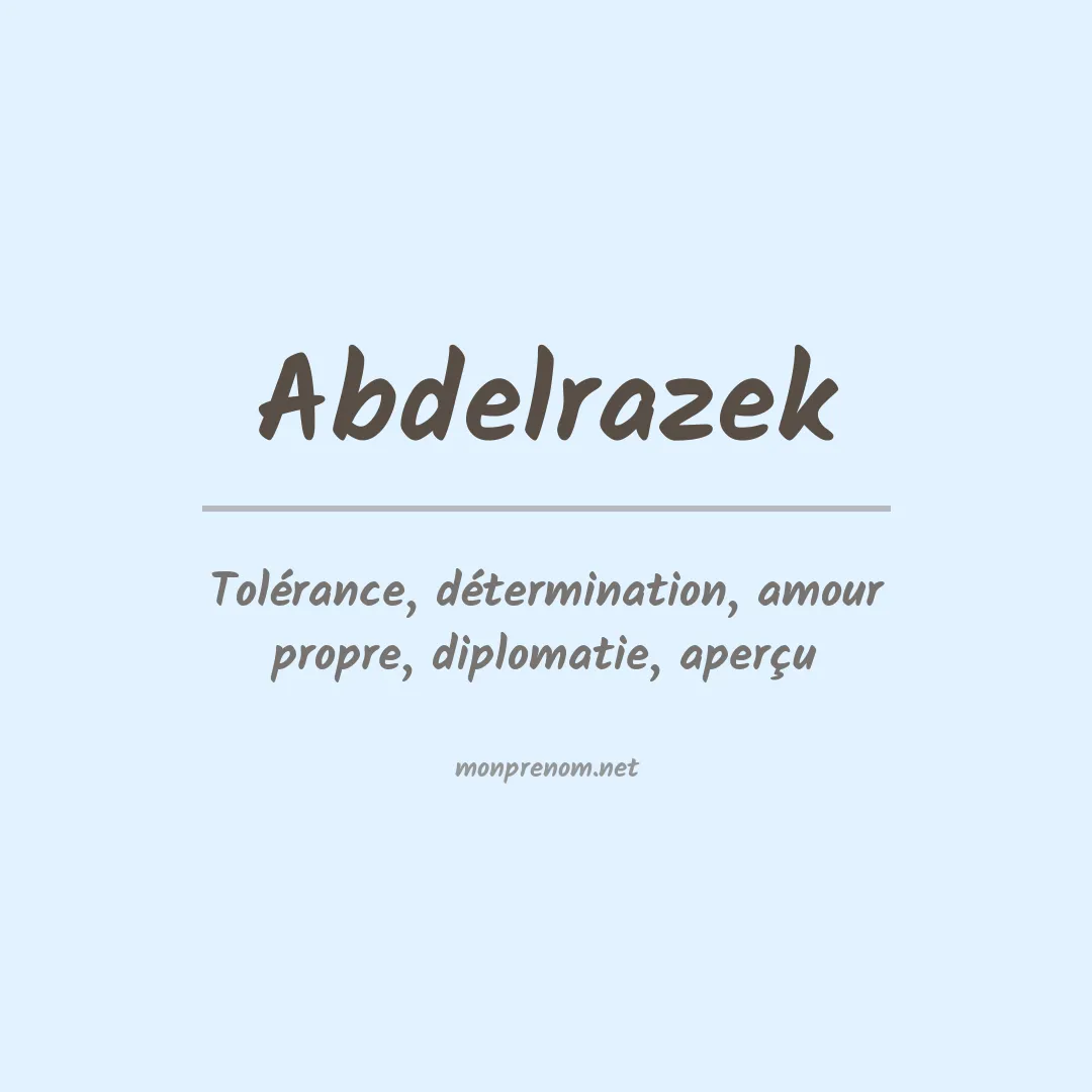 Prénom Abdelrazek