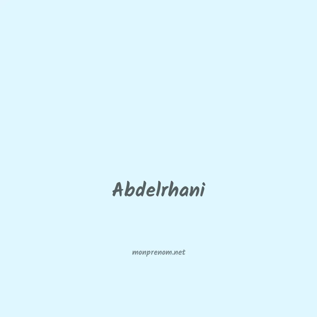 Abdelrhani en chinois