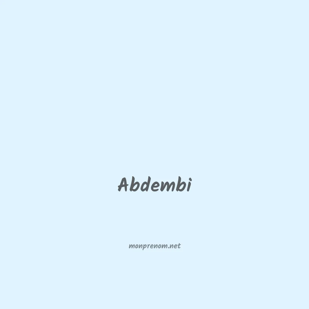 Abdembi en chinois