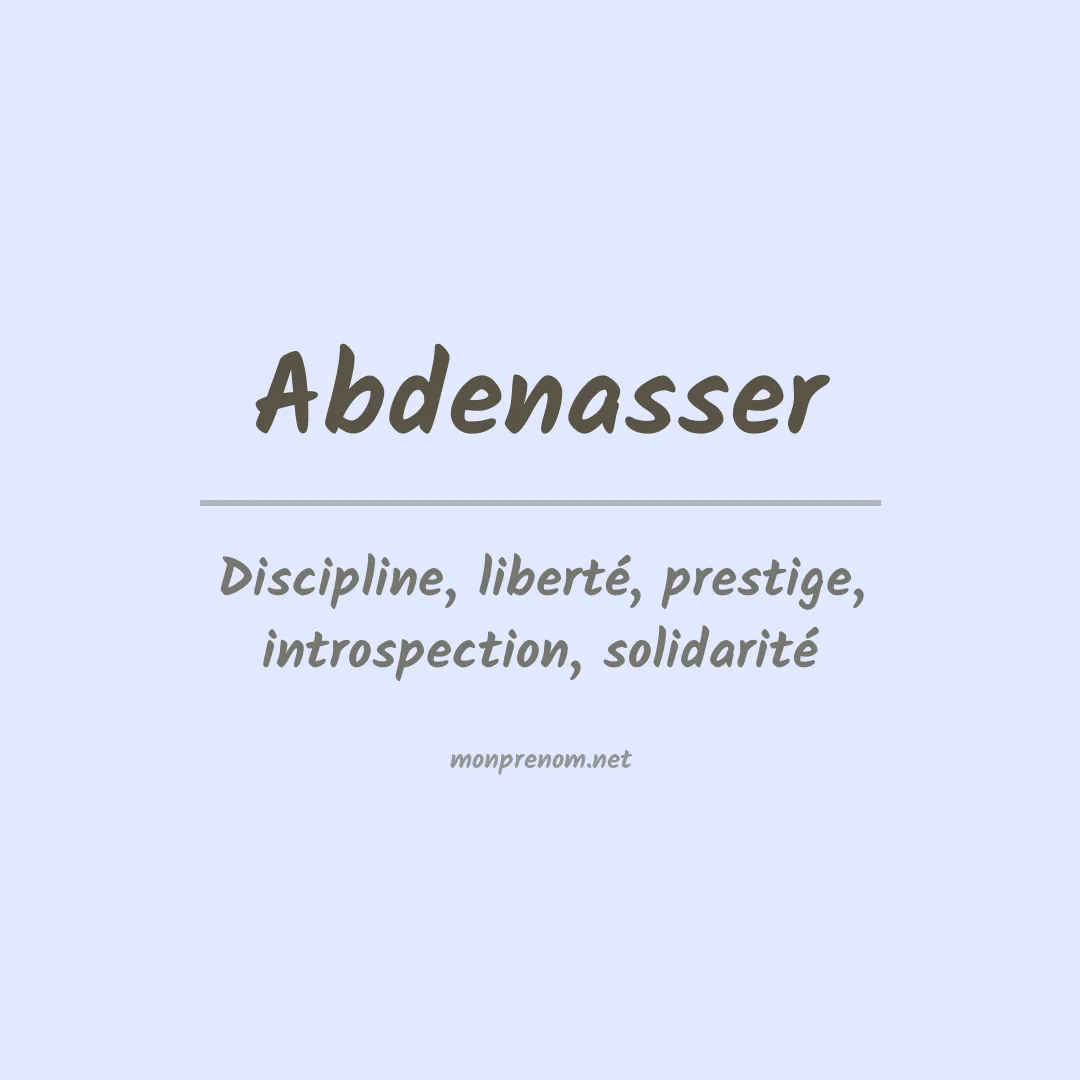 Signification du prénom Abdenasser