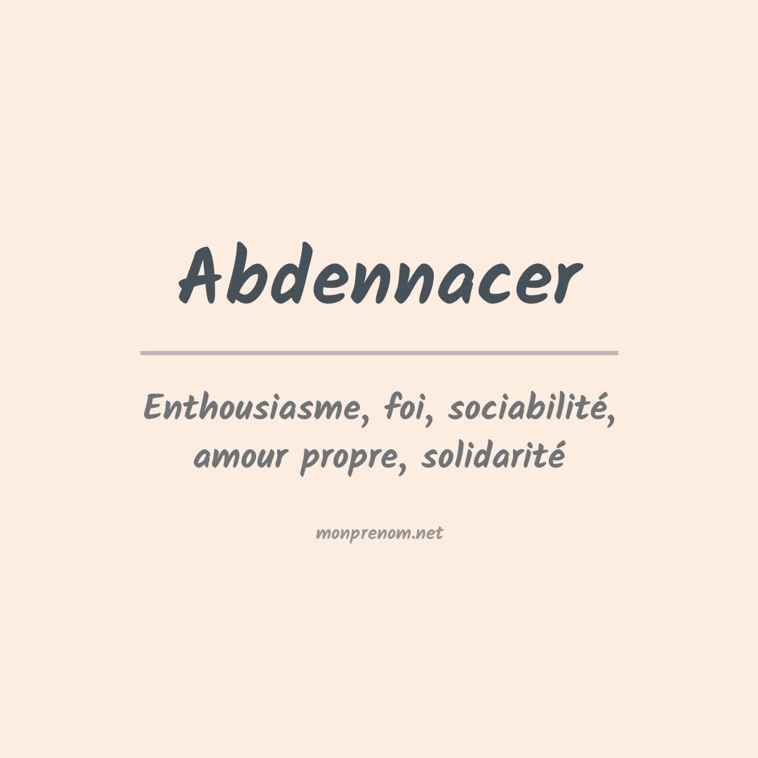 Signification du prénom Abdennacer