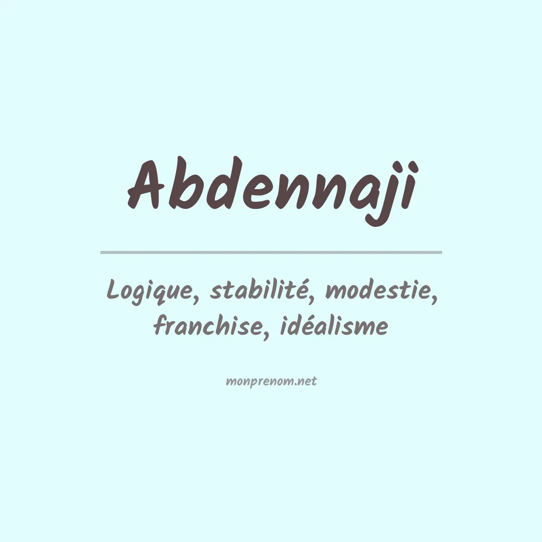 Signification du prénom Abdennaji