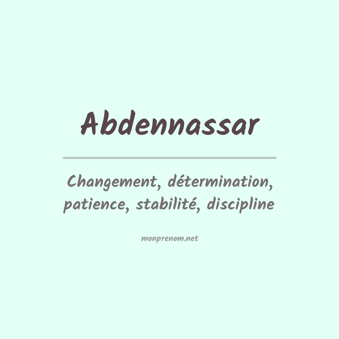 Signification du prénom Abdennassar